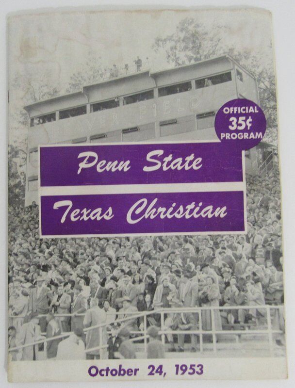 1953 Penn State Nittany Lions vs. Texas Christian Football Program 137633