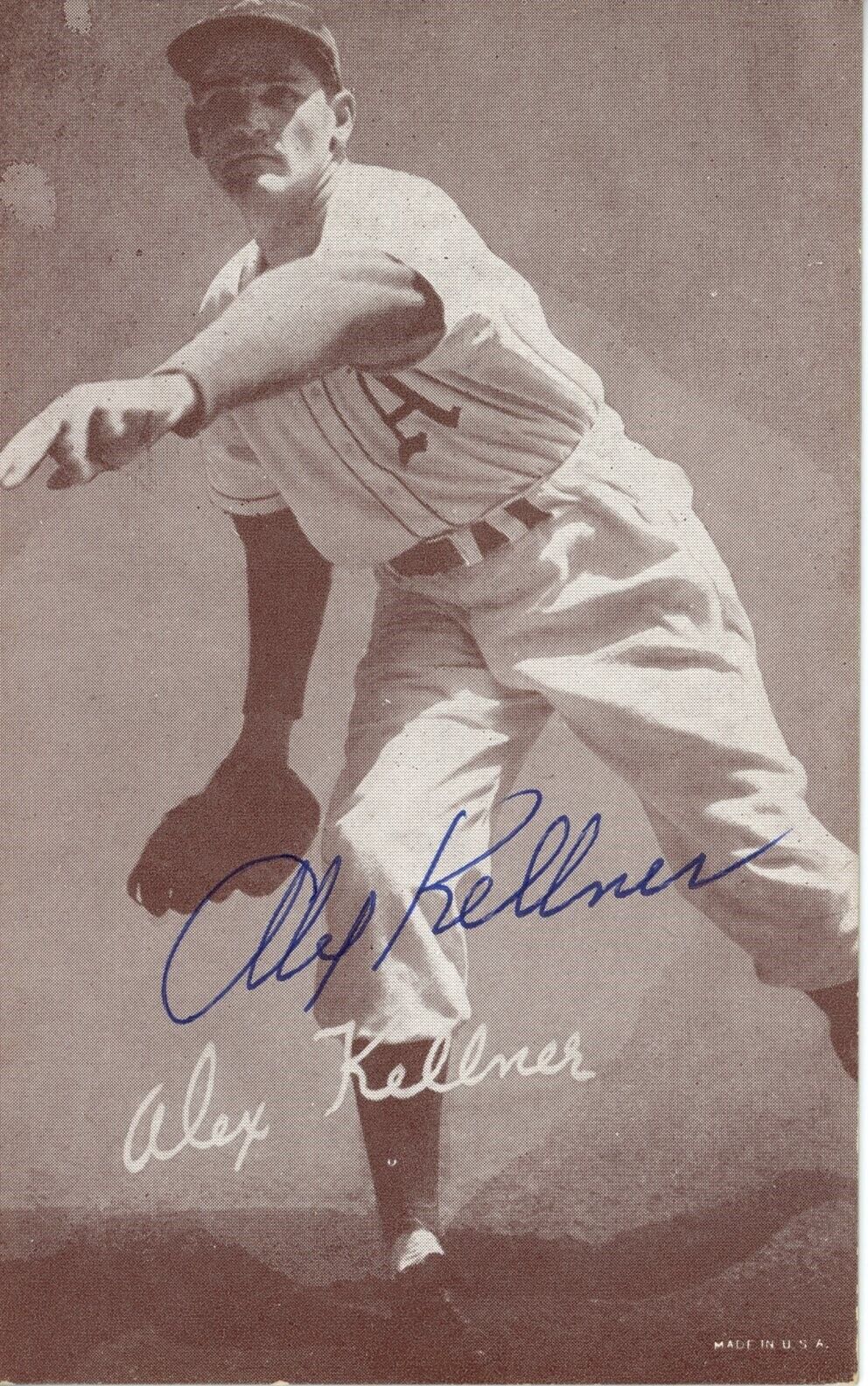 Alex Kellner Athletics Signed/Autographed 1947-1966 Exhibit Postcard 166959