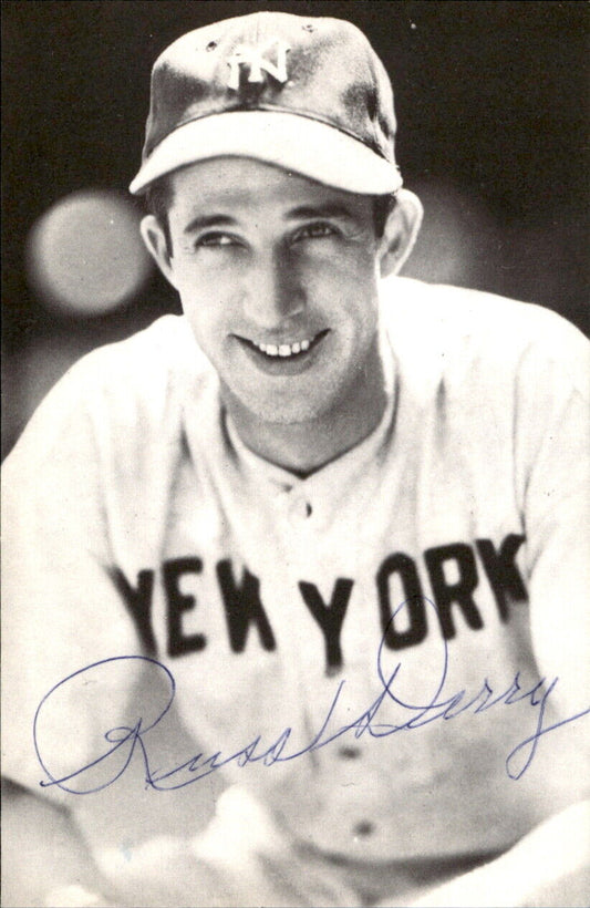 Russ Derry New York Yankees Signed/Auto 3x5  Photo 178181