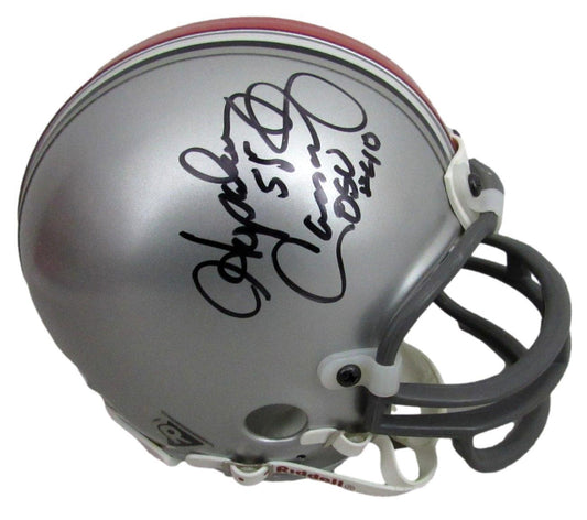 Hopalong Cassady Autographed/Inscribed Mini Football Helmet Ohio State JSA