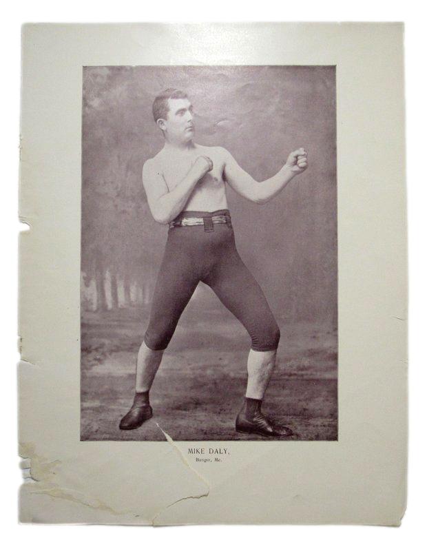 Mike Daly Bangor, ME Boxer 1895 Boxing Gladiators 11x15 Supplement Poster