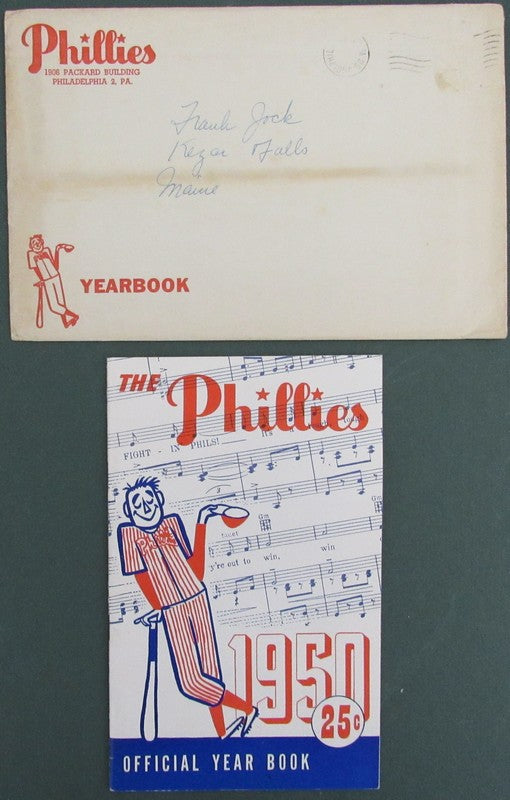 1950 Philadelphia Phillies Year Book/Media Guide with Mailing Envelope 188424