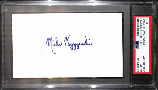 Mike Krzyzewski Autographed Cut 3x5 Index Card Duke University PSA/DNA 187351