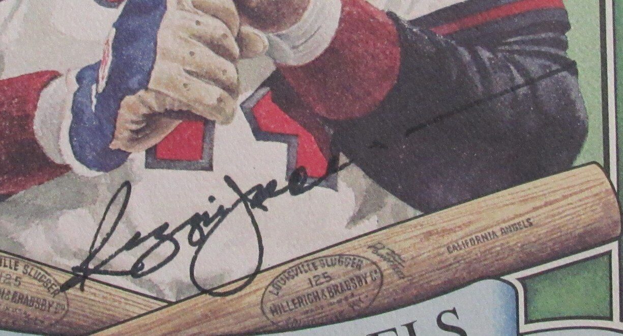 Reggie Jackson HOF Autographed 11x14 Print California Angels JSA 179688
