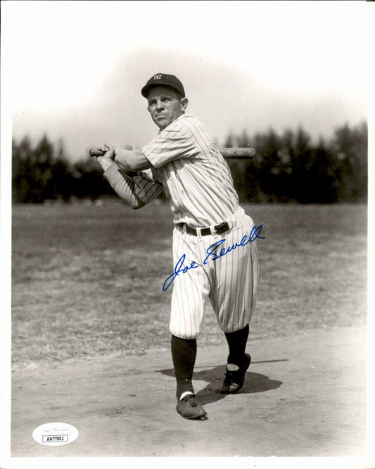 Joe Sewell HOF Signed/Auto 8x10 Photo New York Yankees JSA 191135