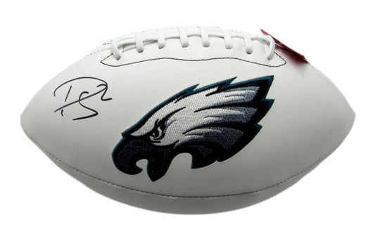 Darius Slay Autographed White Philadelphia Eagles Logo Football JSA 183554