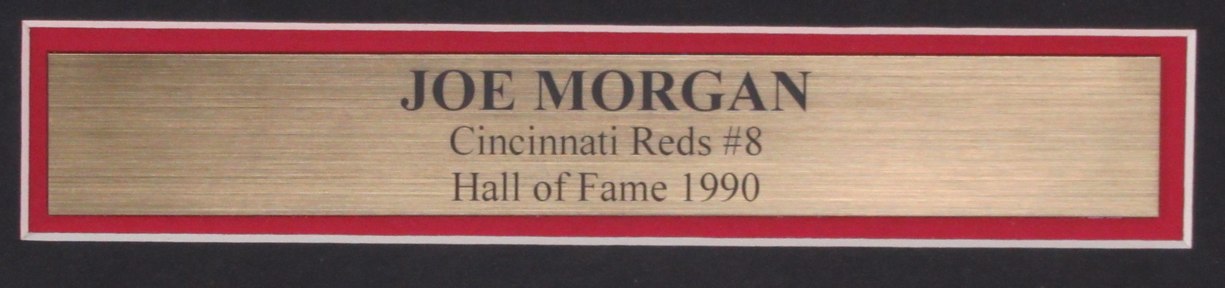 Joe Morgan HOF Signed/Autographed 8x10 Photo Cincinnati Reds Framed JSA 190839