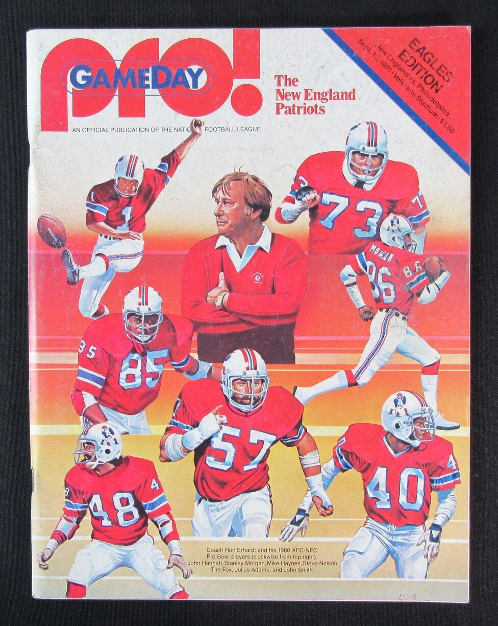 1981 New England Patriots vs. Philadelphia Eagles Program 09/13