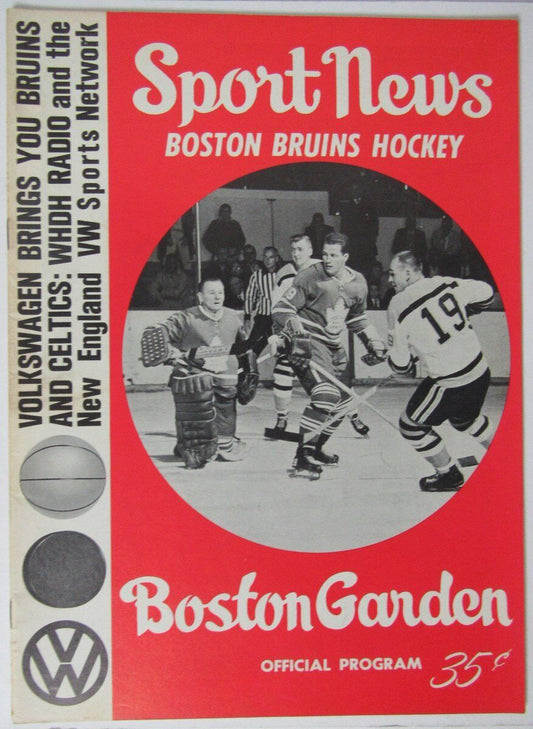 Boston Bruins NHL Hockey Program vs New York Rangers November 1964 146226