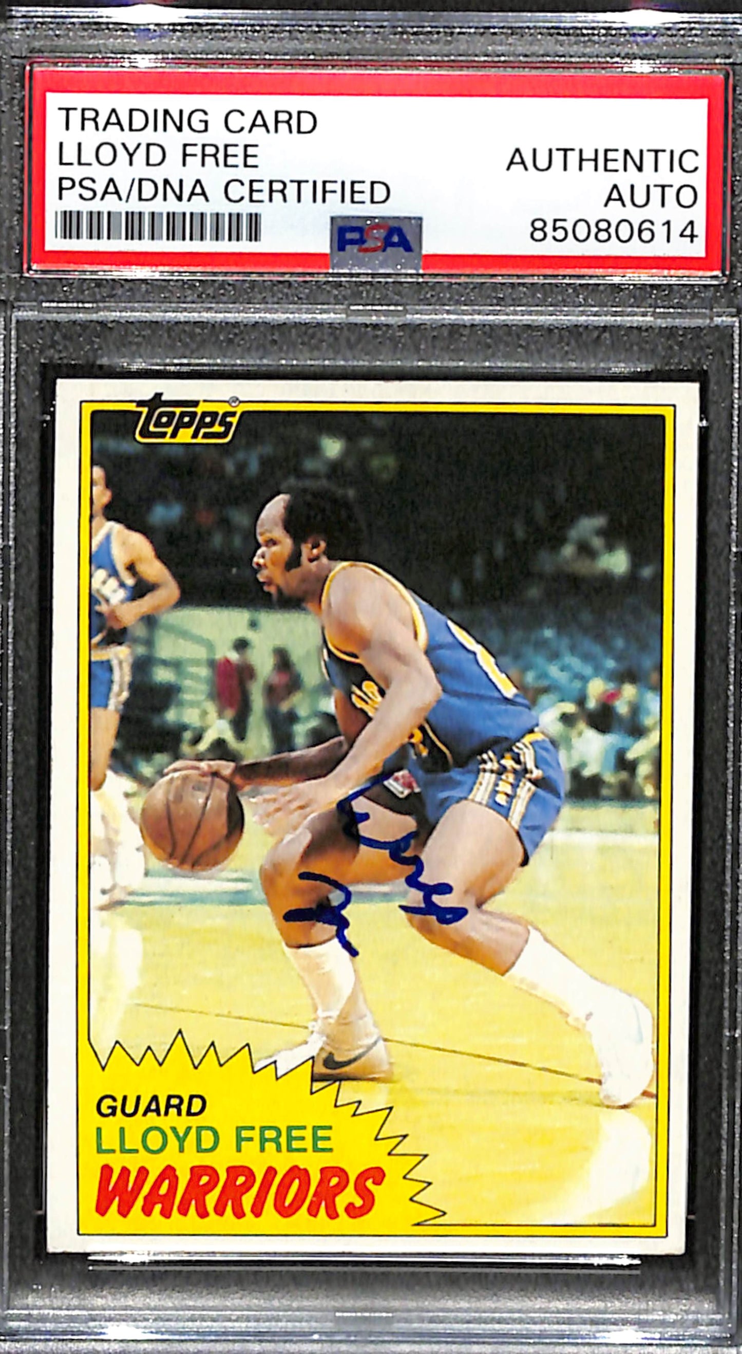 Lloyd Free Signed 1981 Topps Card #13 Golden State Warriors PSA/DNA 185074