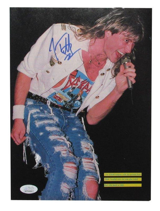 Joe Elliot Autographed Magazine 8x10 Photo Def Leppard JSA