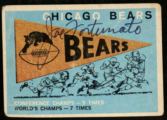 1959 TOPPS Football Card #153 Signed/Auto Joe Fortunato Chicago Bears