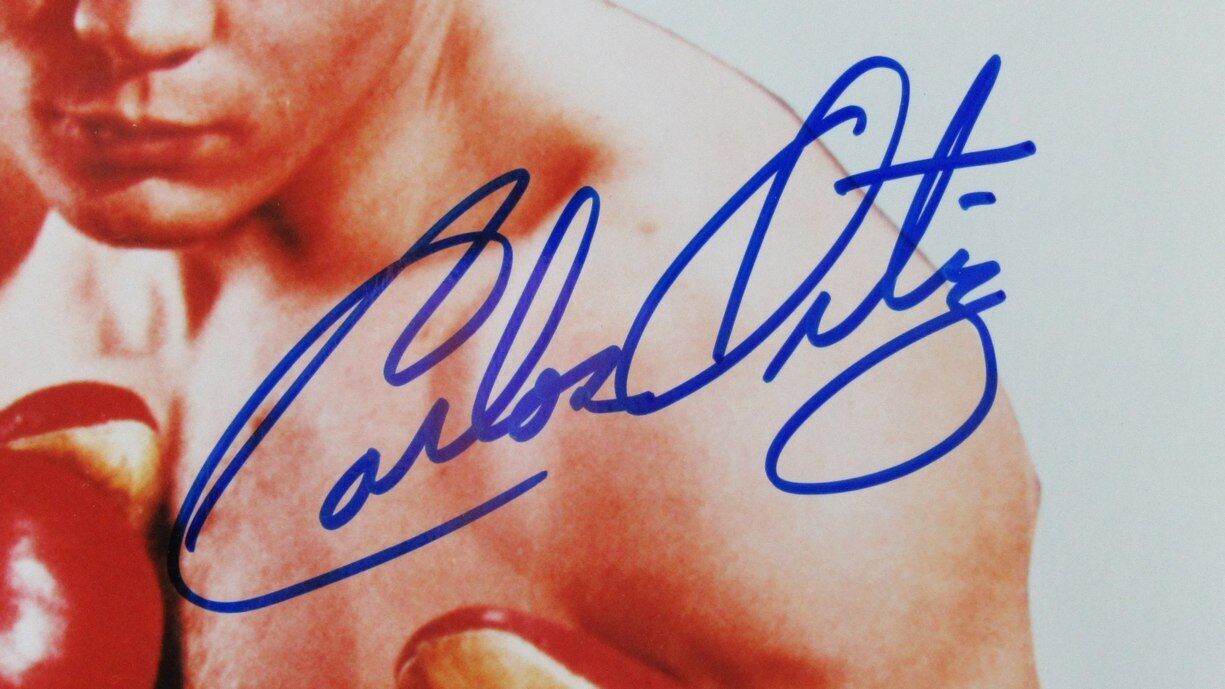 Carlos Ortiz Lightweight Boxer Autographed 8x10 Photo PSA/DNA 177070