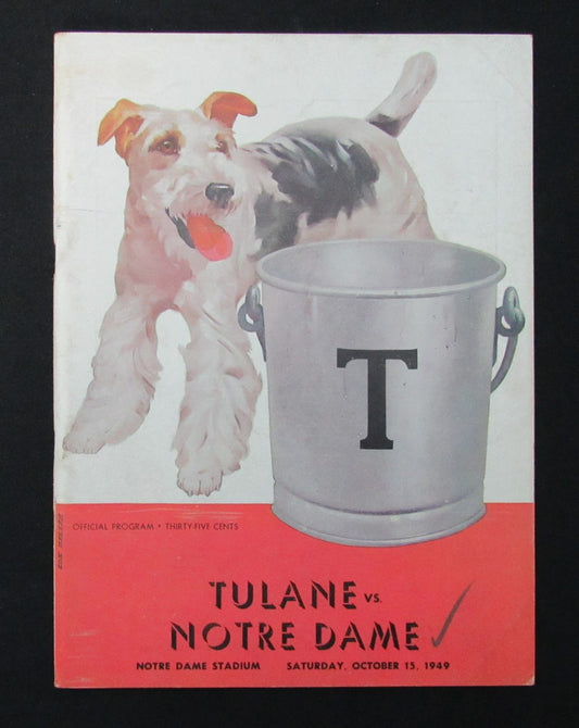 10/15/1949 Tulane vs. Notre Dame College Program 186016