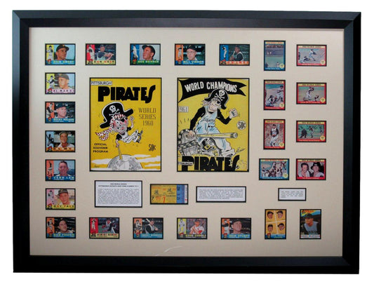 Bill Mazeroski Pirates1960 World Series Signed Ticket Collage Framed 190542