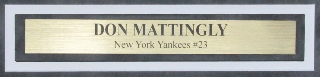 Don Mattingly Autographed NY Yankees Hitman 16x20 Photo Framed Beckett 188974