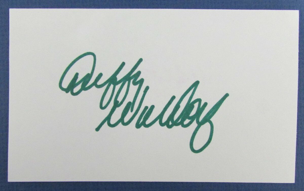 Duffy Waldorf PGA Signed 3x5 Index Card 127076