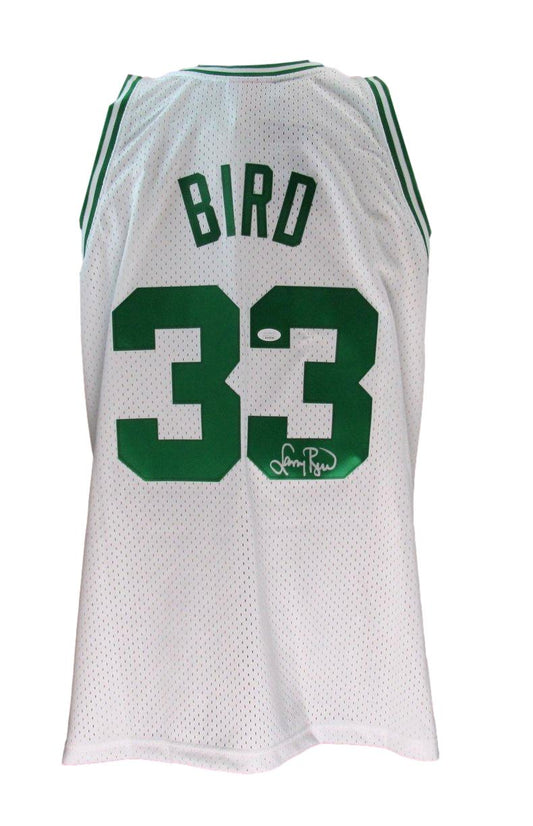 Larry Bird HOF Autographed Mitchell & Ness Basketball Jersey Celtics JSA 182873