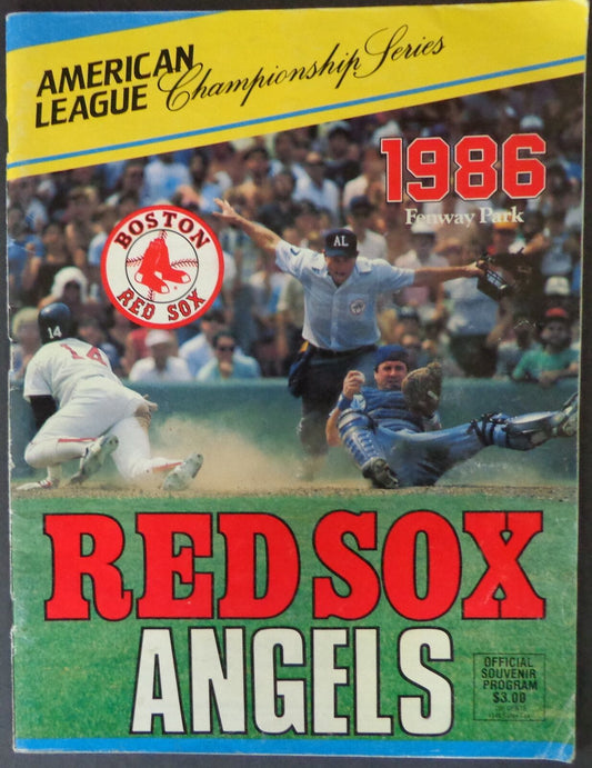 1986 Red Sox vs. Angels AL Championship Series Baseball Game ALCS Program 177668