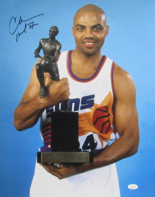 Charles Barkley HOF Autographed 16x20 Photo Phoenix Suns JSA