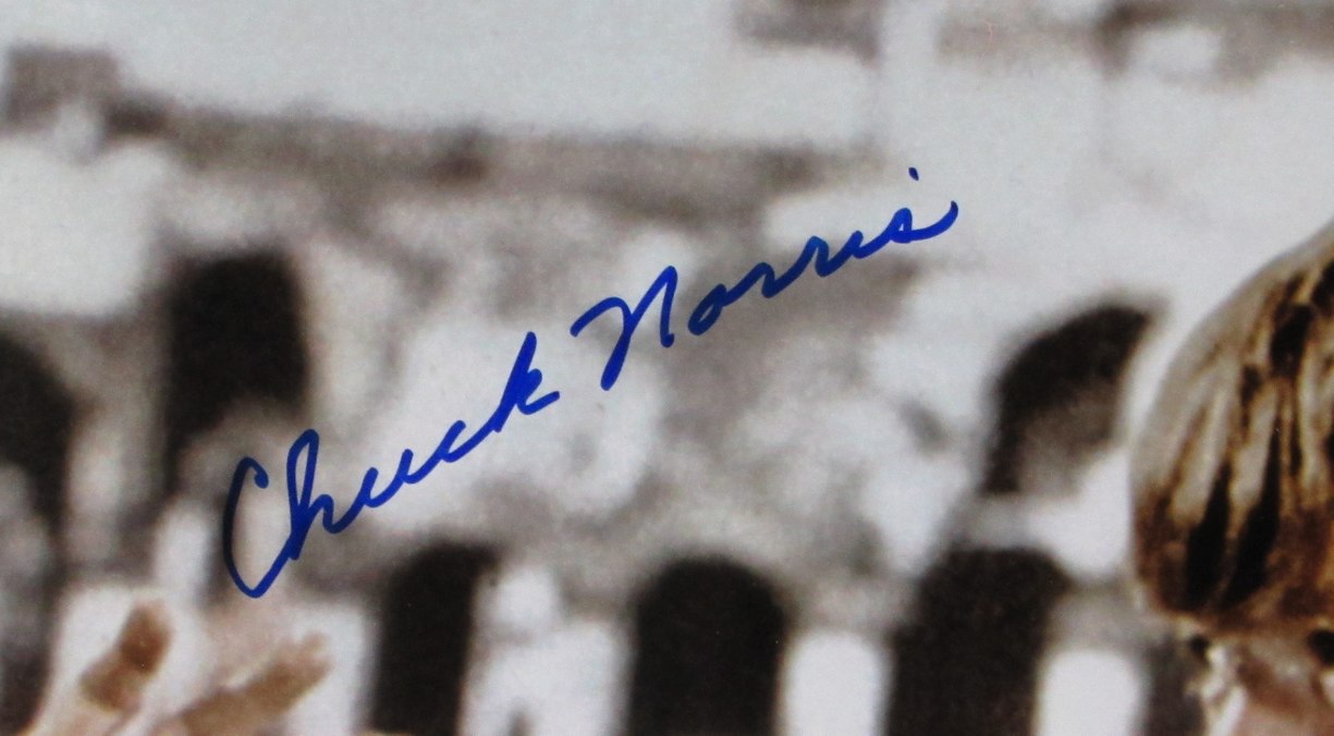 Chuck Norris Autographed The Way of The Dragon 16x20 Photo Framed JSA 186289
