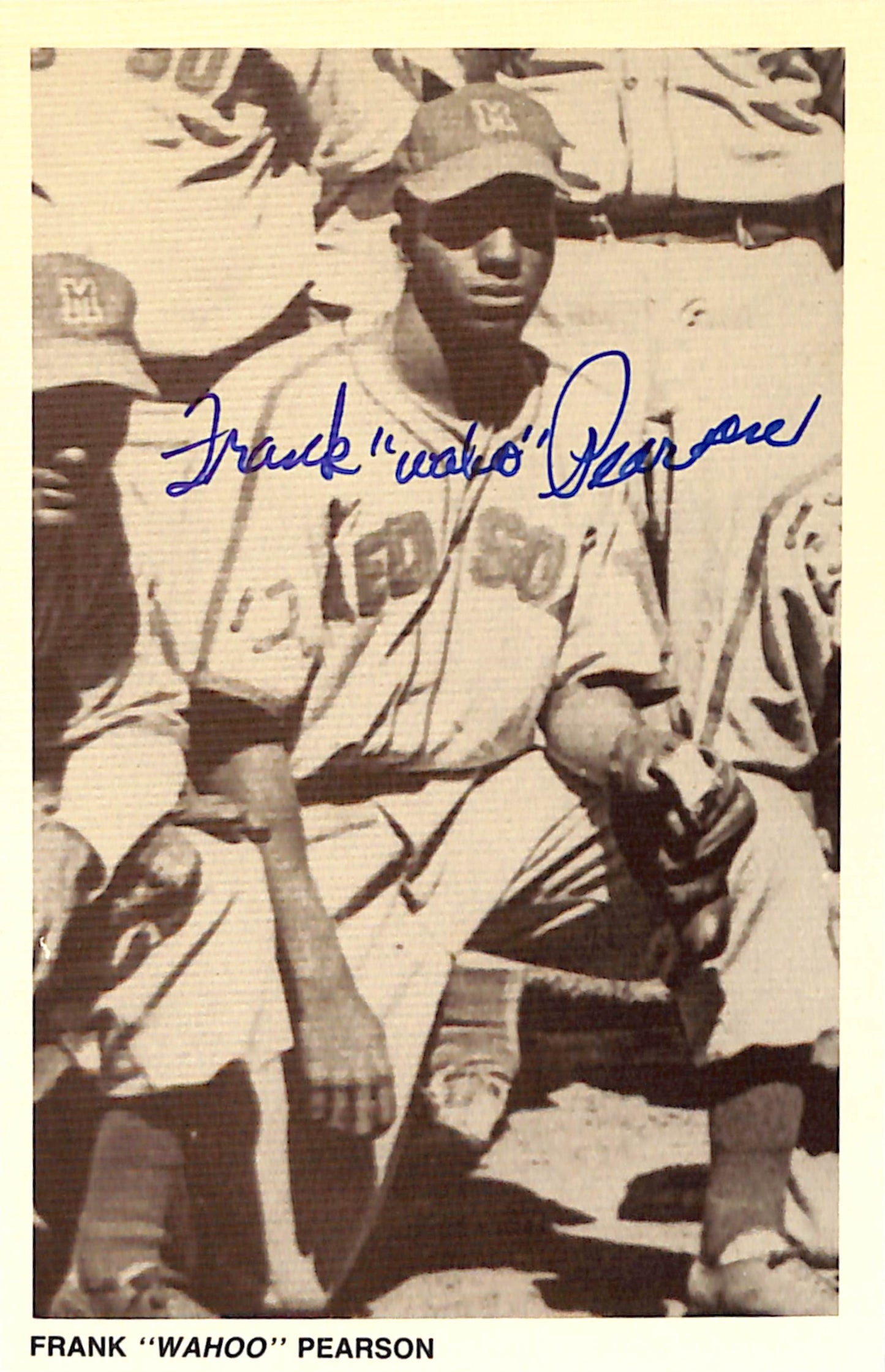 Frank Pearson Signed 1991 Negro League Legends Post Card Red Sox 181284