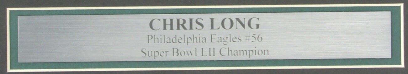 Chris Long Philadelphia Eagles Signed/Autographed 16x20 Photo Framed JSA 157826