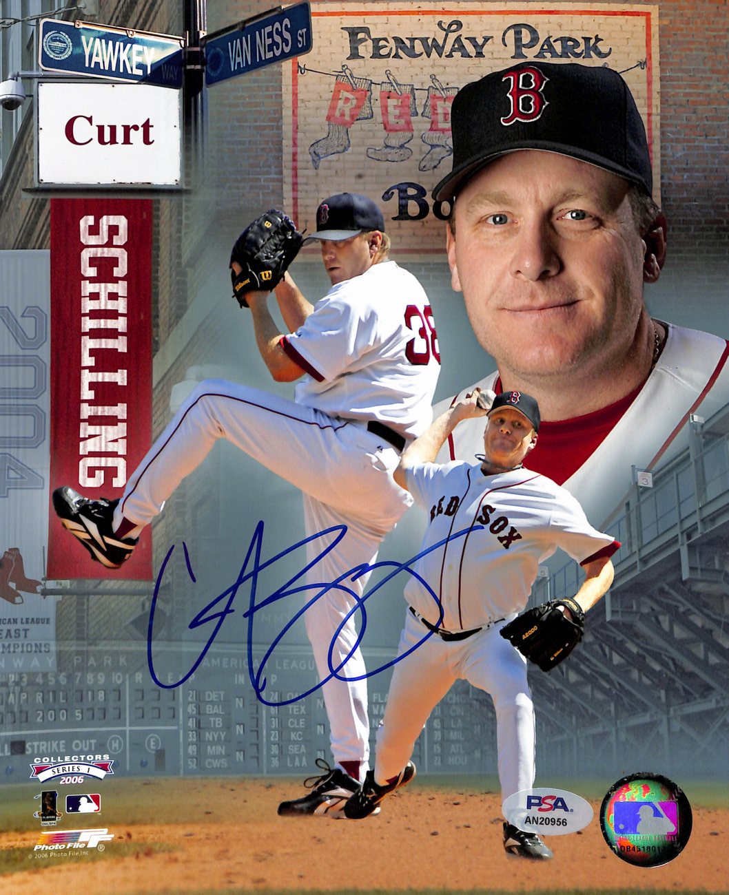 Curt Schilling Signed/Auto 8x10 Photo Boston Red Sox  PSA/DNA 189040