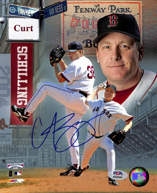 Curt Schilling Signed/Auto 8x10 Photo Boston Red Sox  PSA/DNA 189040