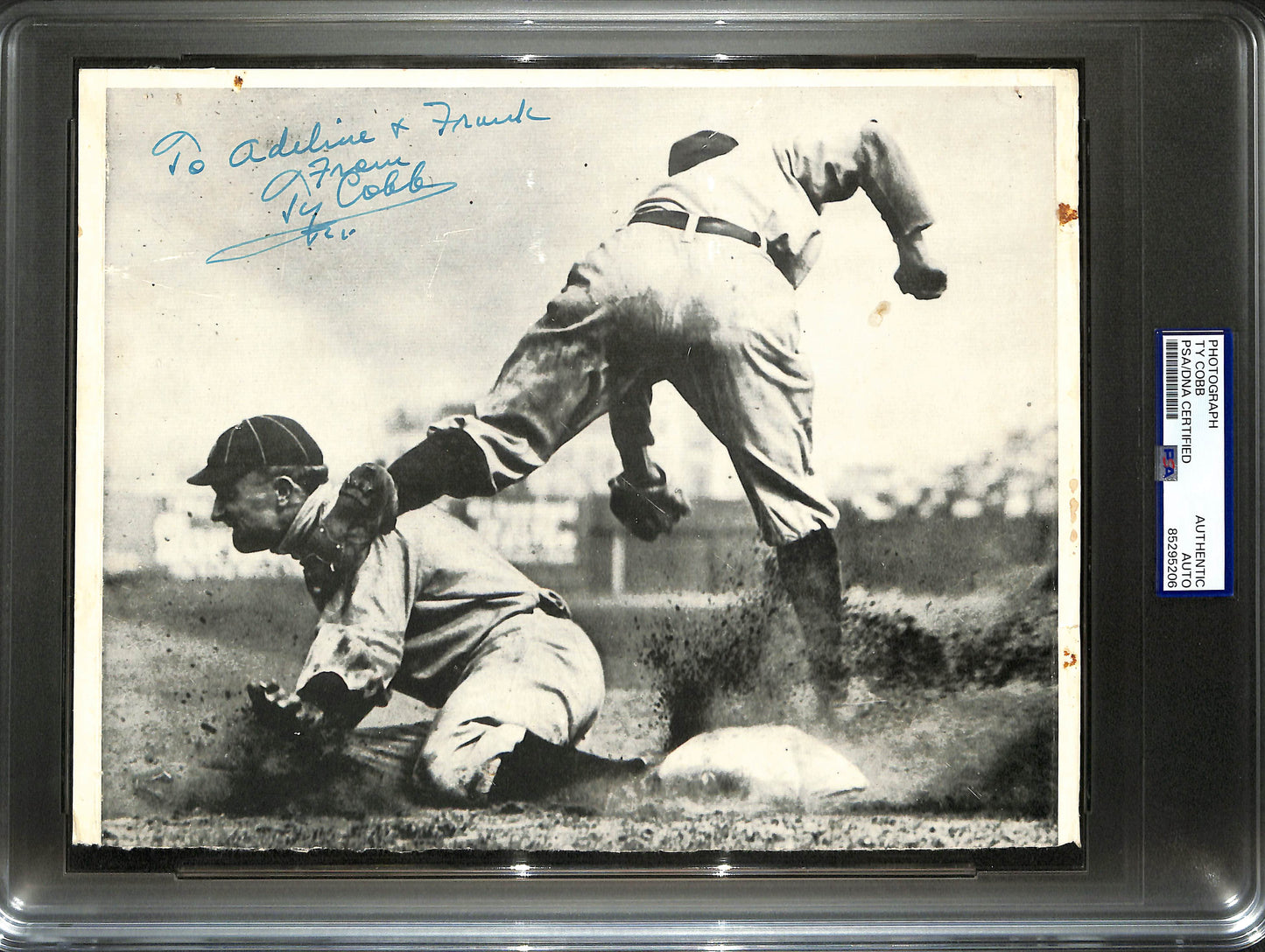 Ty Cobb HOF Signed/Inscribed 8x10 B/W Photo Detroit Tigers RARE PSA/DNA 190281