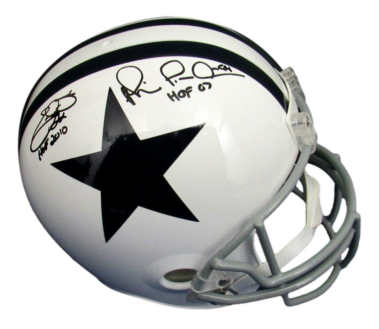 Emmitt Smith/Michael Irvin Signed Cowboys Full Size Replica Helmet Beckett156936