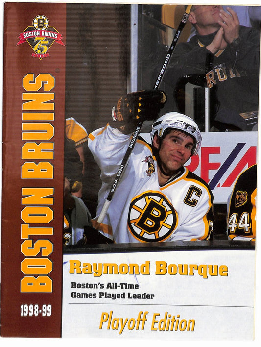 April 28, 1999 Boston Bruins vs. Carolina Hurricanes Playoff Game Program 181784