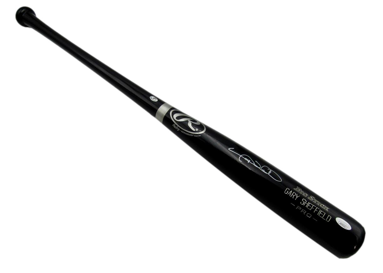 Gary Sheffield Signed/Auto Rawlings Big Stick Black Bat L.A. Dodgers JSA 192220