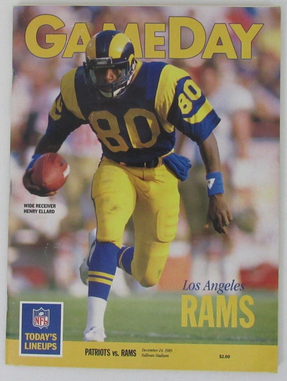 December 24, 1989 New England Patriots vs. LA Rams NFL GameDay Program