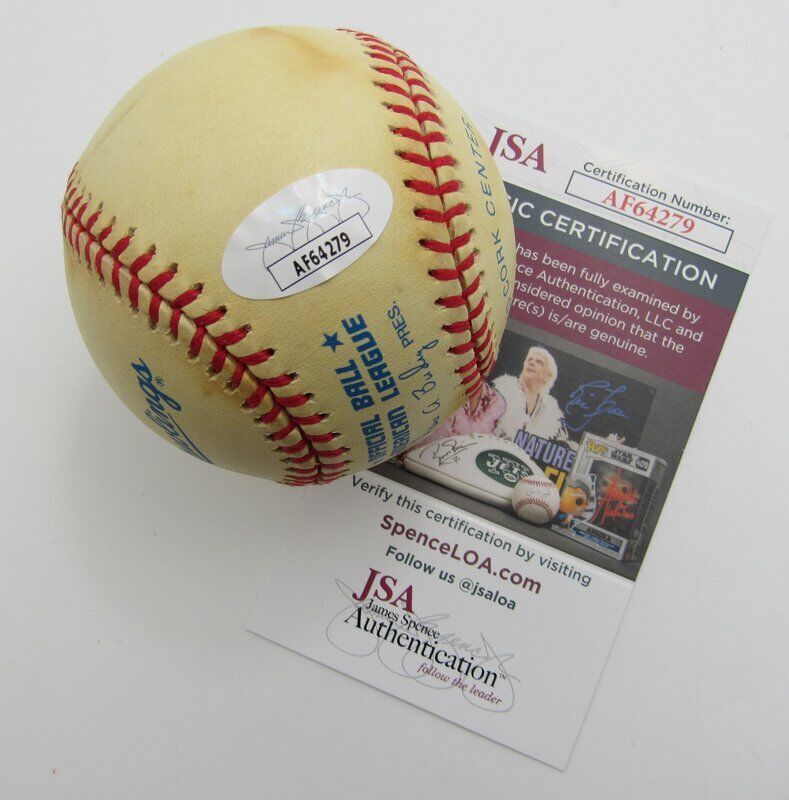 Bill Moose Skowron Autographed OAL Baseball New York Yankees JSA