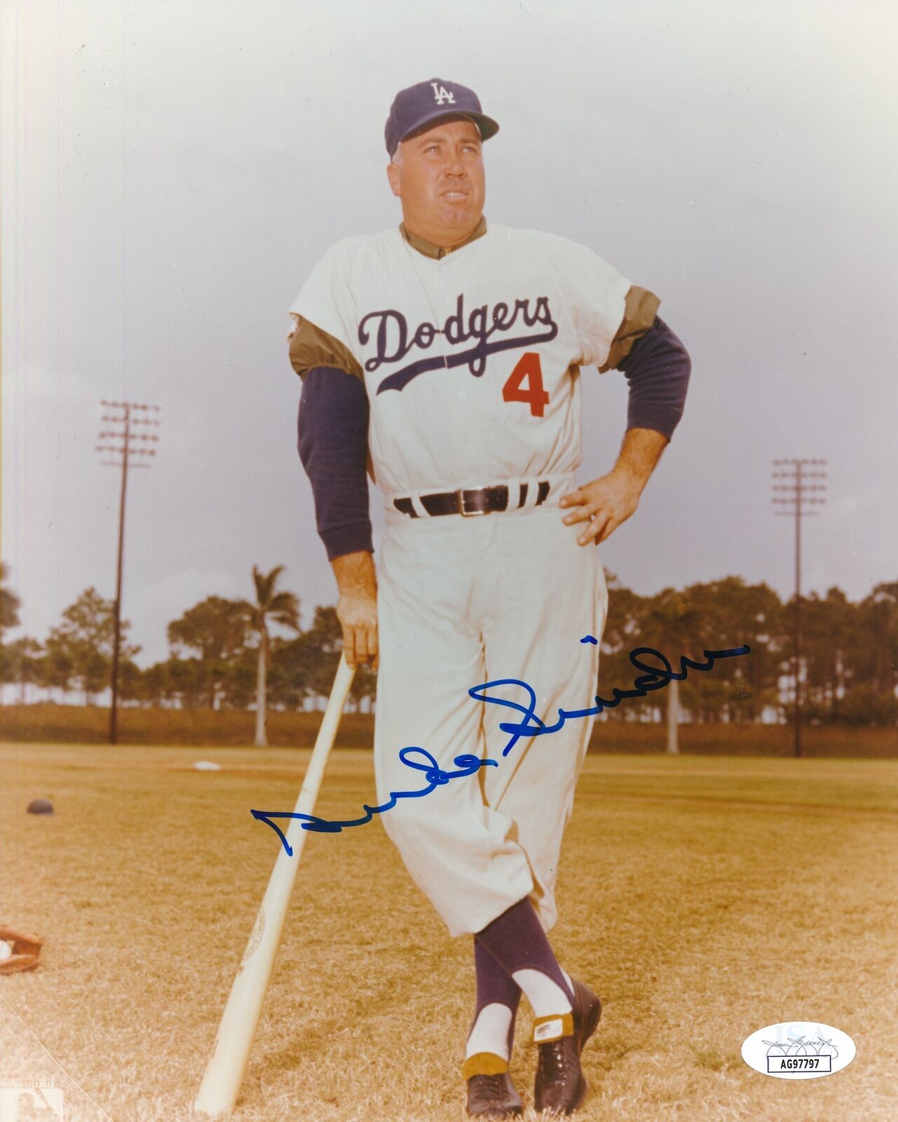 Duke Snider HOF Autographed 8x10 Photo Los Angeles Dodgers JSA 179839