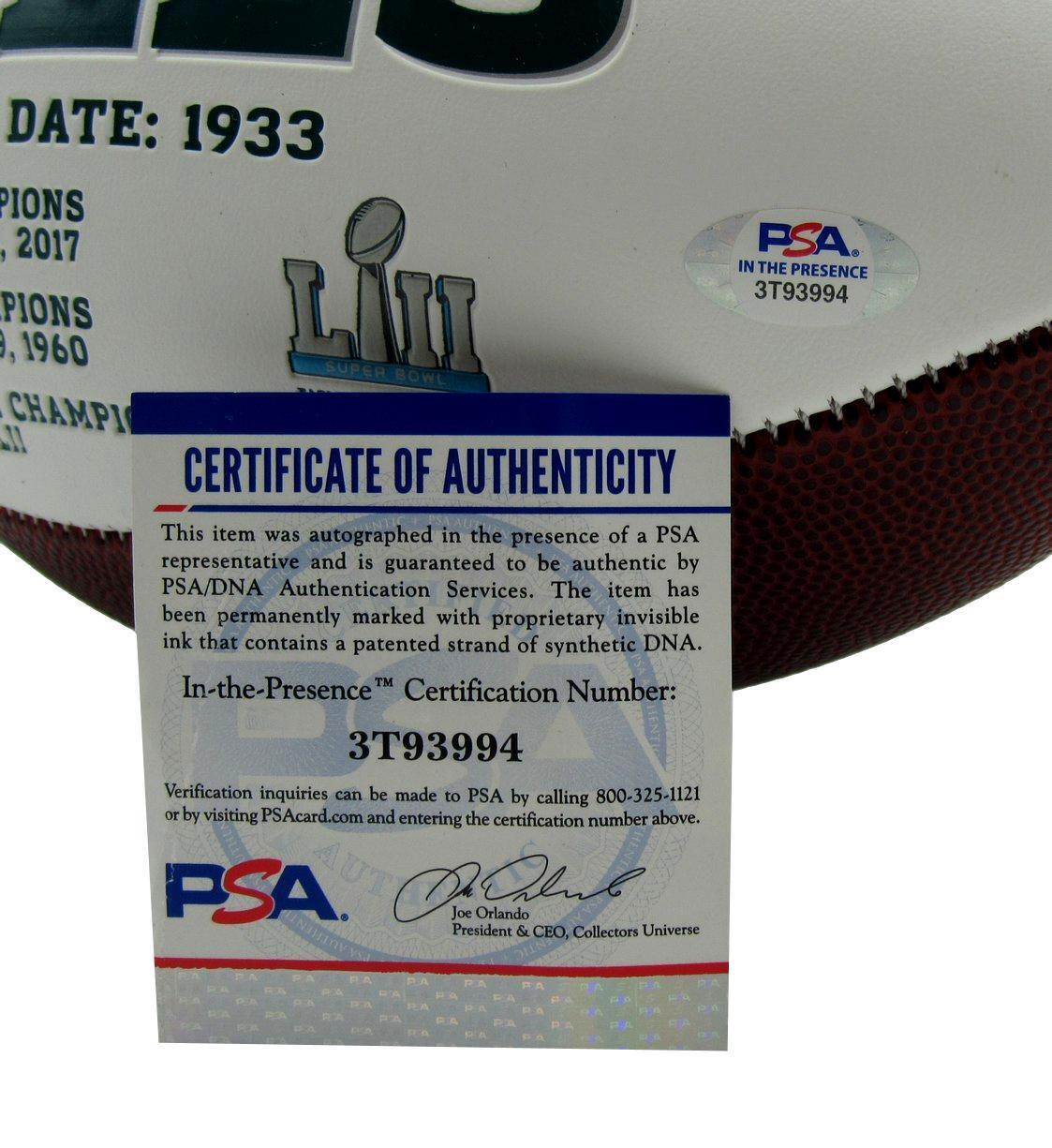 Darius Slay Autographed Eagles Logo Football PSA/DNA