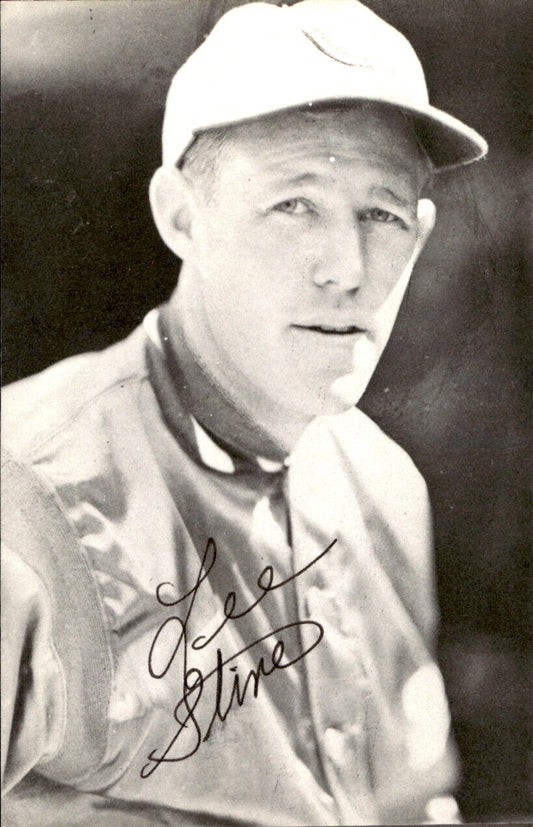 Lee Stine Reds d. 2005 Signed/Autographed 3x5  Photo 179236