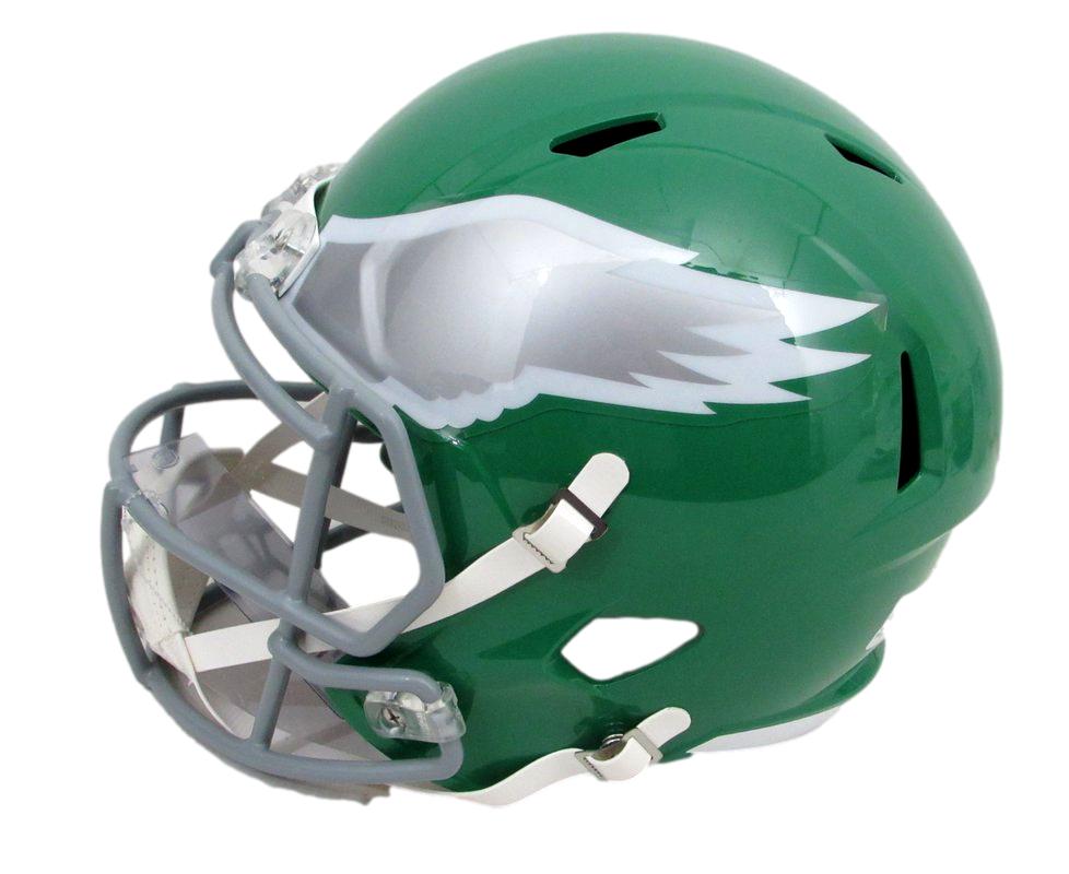 Jordan Mailata Signed/Inscr Full Size Replica Kelly Green Helmet Eagles JSA