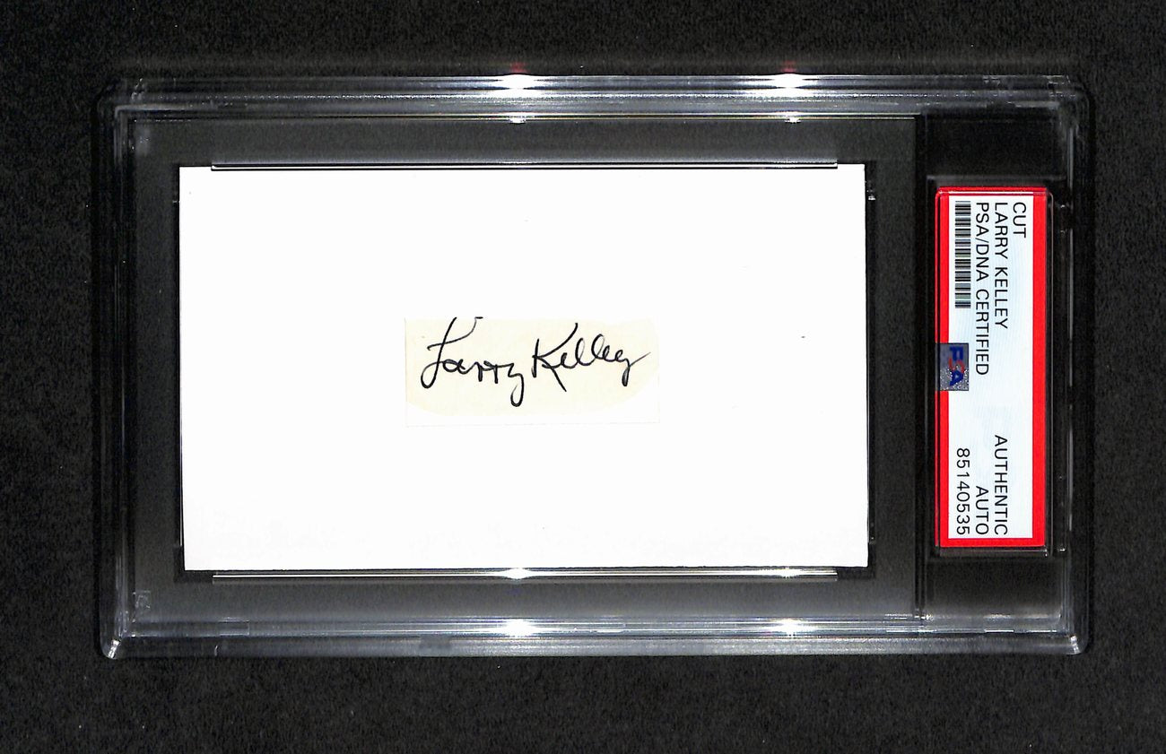 Larry Kelley  Autographed 3x5 Cut Card PSA/DNA 186527