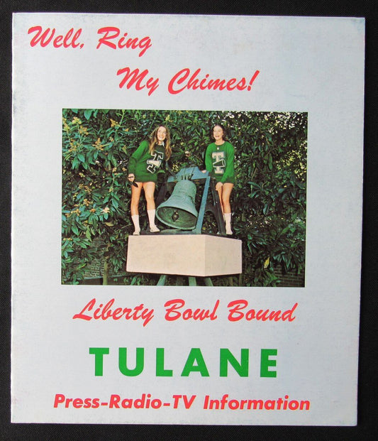 1970 Liberty Bowl Tulane vs. Colorado Tulane Press/Radio/TV Press Guide