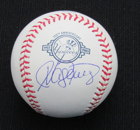 Javier Vasquez Signed/Auto Yankees 100th OML Baseball JSA  186974