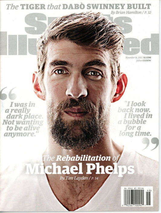 November 16, 2015 Michael Phelps Sports Illustrated Magazine NO LABEL 181986