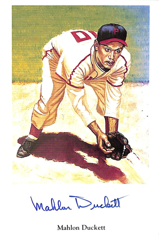 Mahlon Duckett Signed Negro League - Stars Ron Lewis Post Card 181233