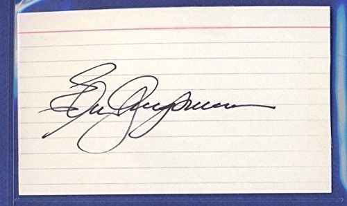 Elmer Angsman Cardinals Signed/Auto 3x5 Index Card