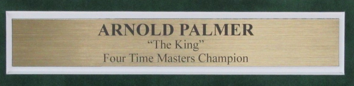 Arnold Palmer Signed/Auto Masters Pin Flag w/ Card Collage Framed PSA/DNA 191609