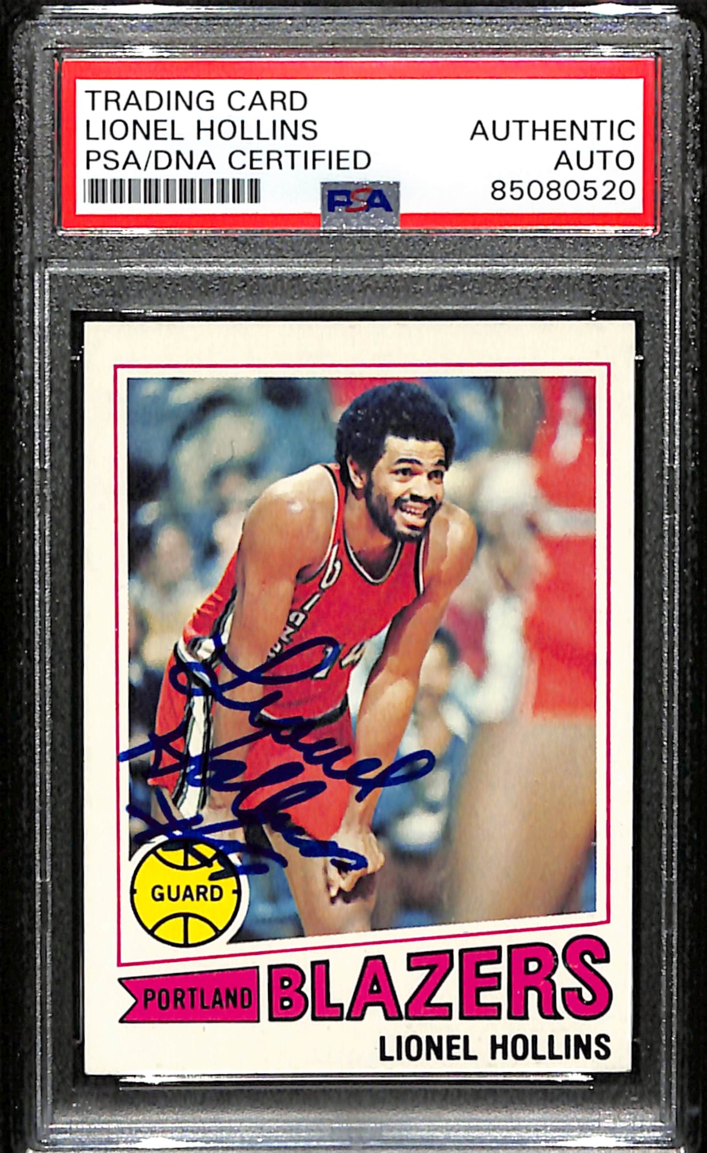 Lionel Hollins Signed 1977 Topps Card #39 Portland Trail Blazers PSA/DNA 185720