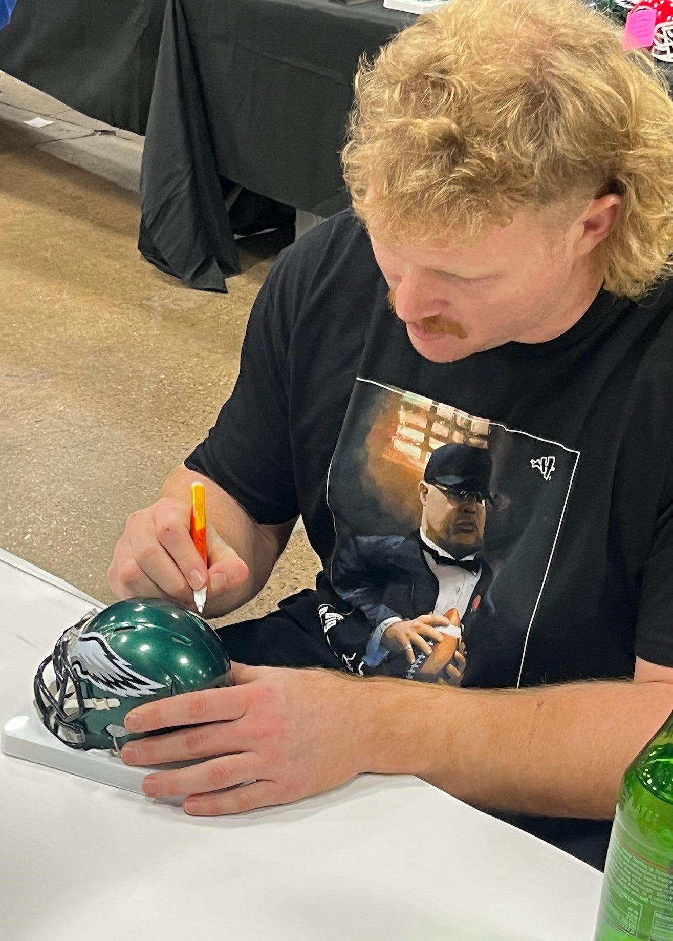 Cam Jurgens Autographed/Signed Eagles Speed Mini Helmet PSA/DNA 193052