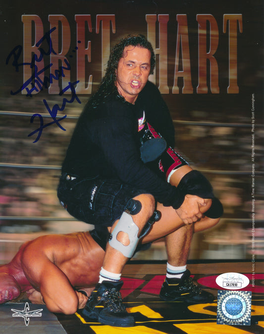 Bret Hitman Hart Signed/Inscribed 8x10 Photo Professional Wrestler JSA 192959