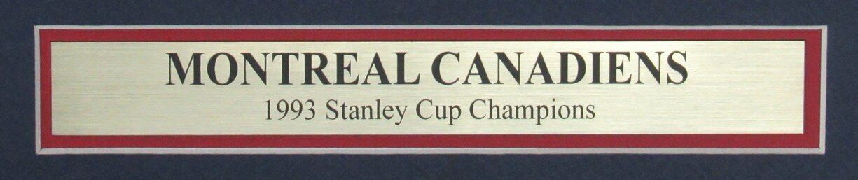 Montreal Canadiens 1993 Stanley Cup Champs The Gazette Newspaper Framed 166090